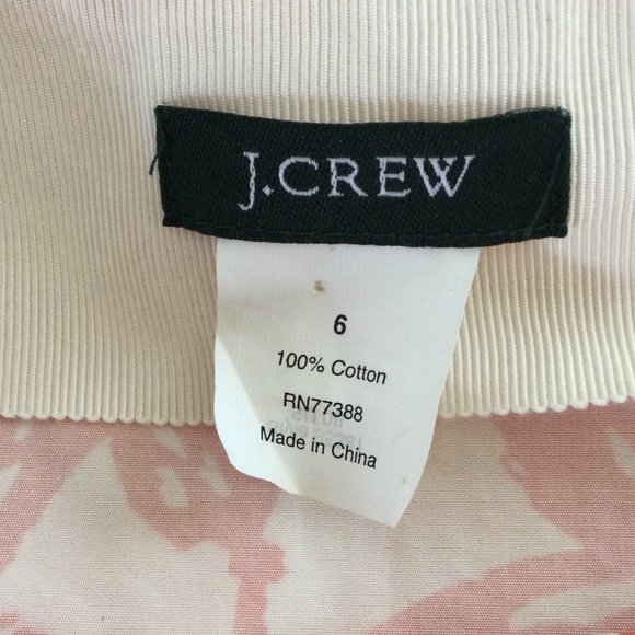 J. Crew White/Orange Floral Tie Cotton Skirt, 6 - Picture 5 of 6